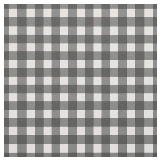 Tissu En vichy noir et blanc (Échantillon)