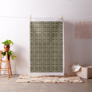 Tissu Energie Nerveuse Grungy Art Abstrait en Jaune et G