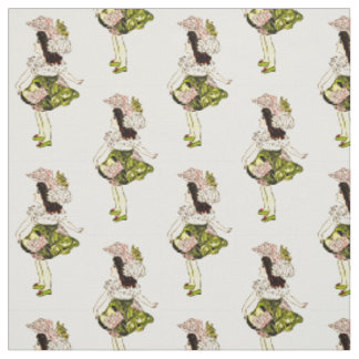 TISSU ENFANT DE FLEUR - MOTIF FÉERIQUE FLORAL DE