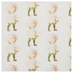 TISSU ENFANT DE FLEUR - MOTIF FÉERIQUE FLORAL DE POIS