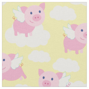 Tissu Enfants mignons Volant Cochons bébé Piggy Piggy