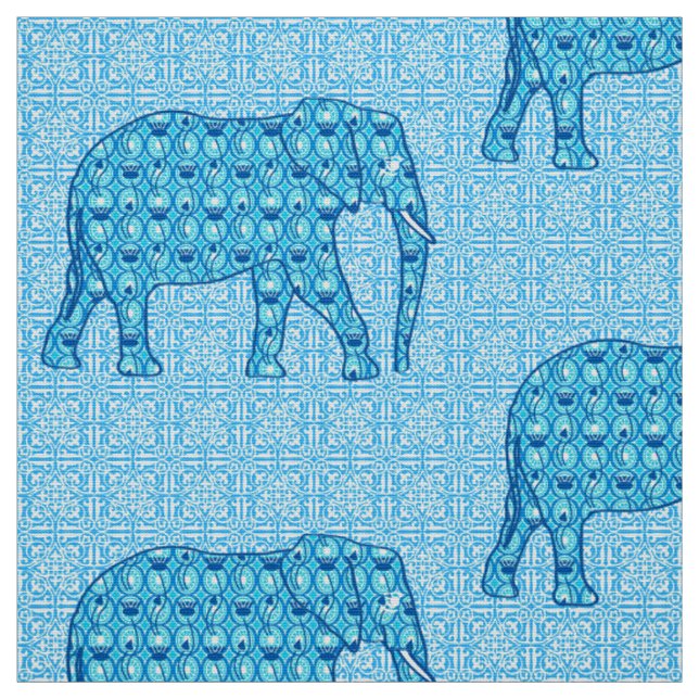 Tissu Ephène de fleur de Lotus - turquoise (Échantillon)