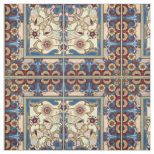 Tissu Époque victorienne Art Nouveau Dragonfly Floral Mo