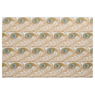Tissu Époque victorienne Art Nouveau Peacock Motif