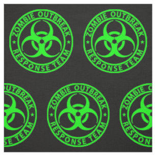 Tissu Équipe de réponse à une épidémie de zombies vert n