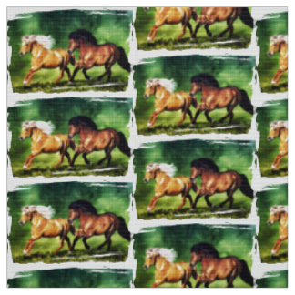 Tissu Équipe de rêve - Chevaux islandais