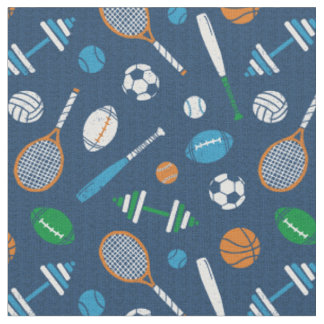 Tissu Équipement sportif sur bleu foncé