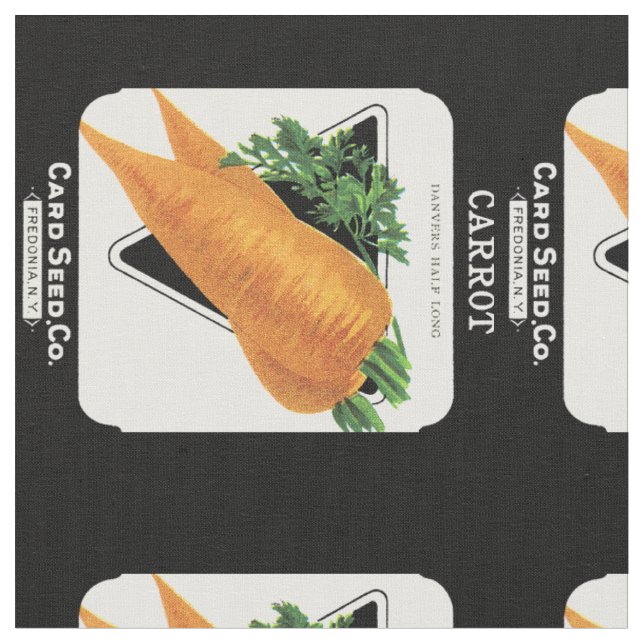 Tissu Étiquette de paquets de graines de carottes (Fermer)