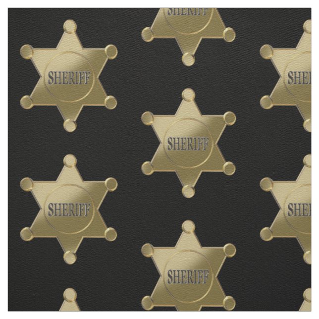 Tissu Étoile d'or du shérif (Échantillon)