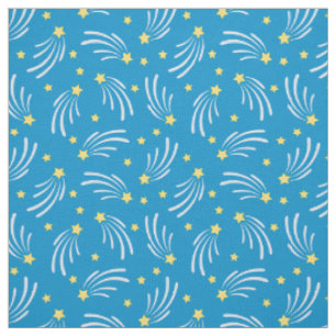Tissu étoile filante bleue et jaune au yard