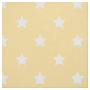 Tissu : Étoiles jaunes et de blanc