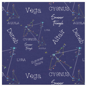 Tissu Étoiles triangulaires d'été de l'hémisphère Nord