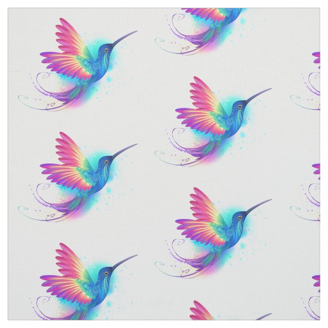 Tissu Exotic Rainbow Hummingbird (Échantillon)