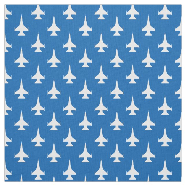 Tissu F-16 Viper Fighter Jet Motif Blanc (Échantillon)