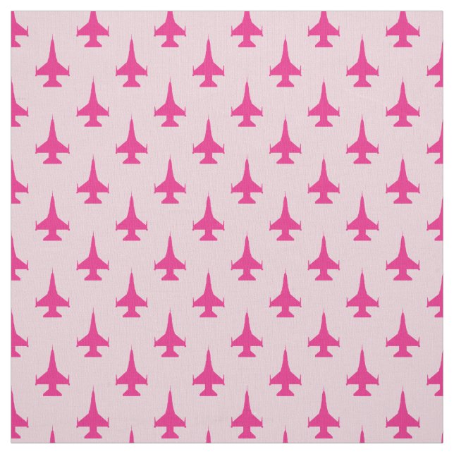 Tissu F-16 Viper Fighter Jet Motif Fuchsia (Échantillon)