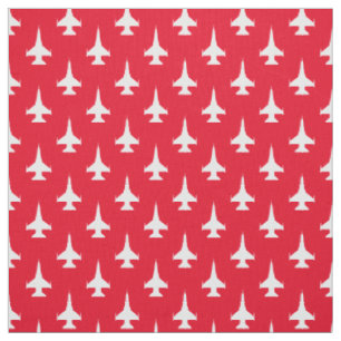Tissu F-16 Viper Fighting Falcon Jet Motif Blanc