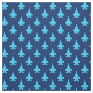 Tissu F-35 Lightning 2 chasseurs Jets Motif bleu sur la 