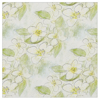 Tissu Fabric de fleurs d'Apple