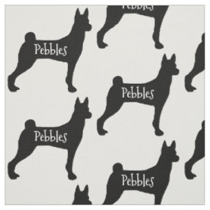 Tissu Fabric de race de chien Basenji personnalisé