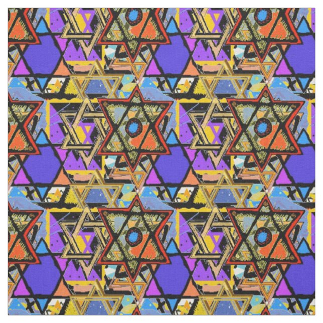 Tissu Fabricants à Customise Judaïque - Mogen David Cade (Échantillon)