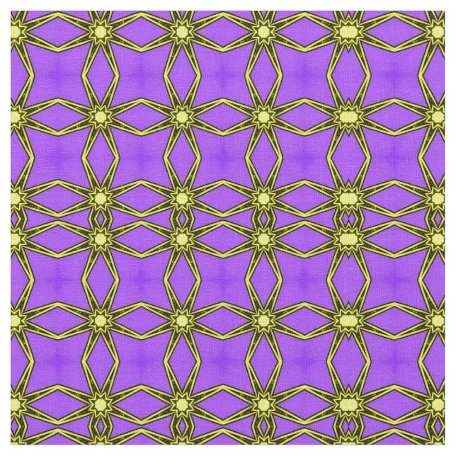 Tissu Fabrique motif violet et jaune (Fermer)