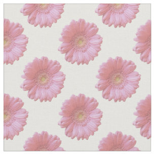 Tissu Faisée de gerbera rose pâle