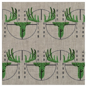 Tissu Faites votre propre logo de chasse de cerfs