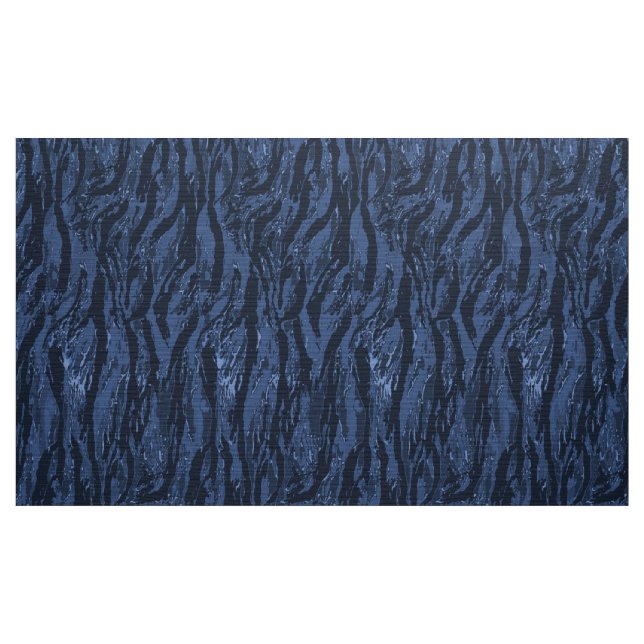 Tissu fané de Camo de rayure bleue (Yard)