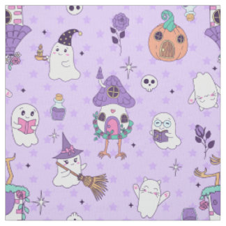 Tissu fantaisiste violet halloween effrayant fantôme sin
