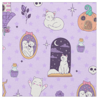 Tissu fantaisiste violet halloween fantôme effrayant cha