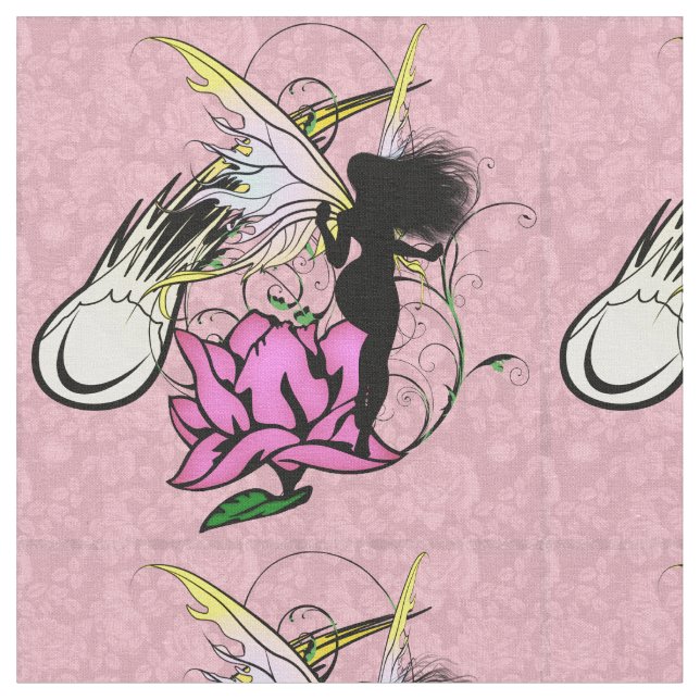 Tissu Fée d'ombre rose (Fermer)