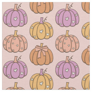 Tissu Fête d'Halloween rose Coquette Fille Citrouille Pr