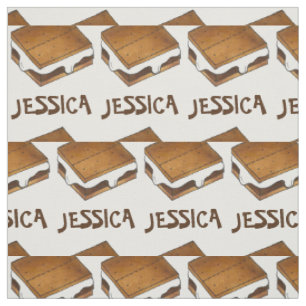 Tissu Feu de camp de Marshmallow personnalisé S'mores Sm