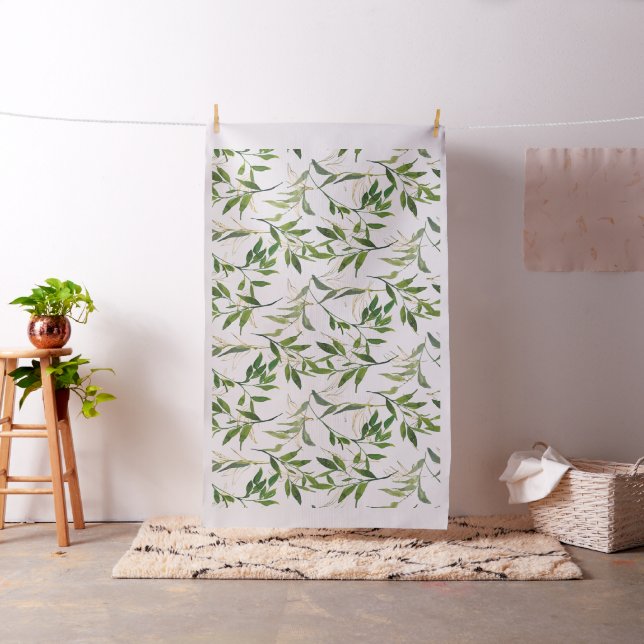 Tissu Feuillage à l'aquarelle (In Situ)
