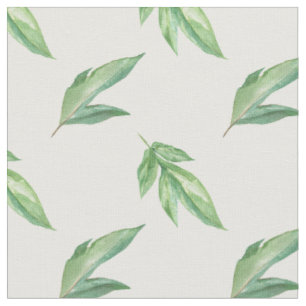Tissu feuille aquarelle