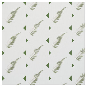 Tissu Feuille botanique pressée de fougère toute coule