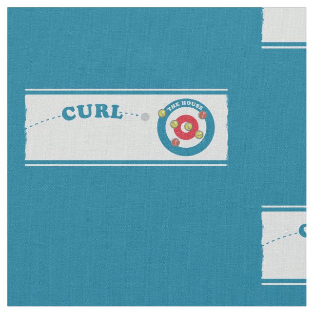 Tissu Feuille de curling Pierre de curling (Fermer)