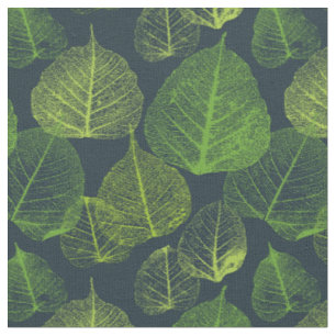 Tissu Feuilles biophiles esthétiques de squelette