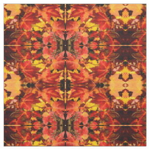Tissu Feuilles d'automne colorées, feuille d'érable roug