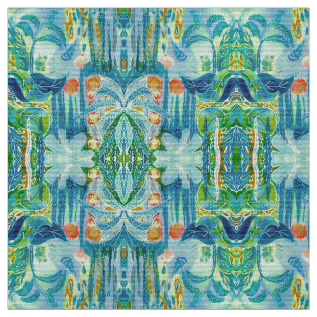 Tissu Feuilles tropicales (Échantillon)