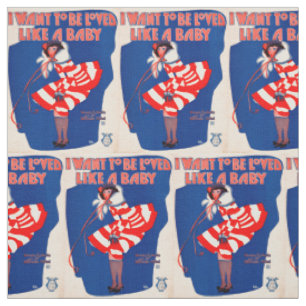 Tissu Fiche de la chanson des années 1920 I Want to Be L