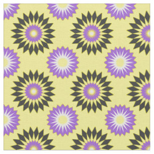 Tissu Fierté non binaire motif floral jaune transparent