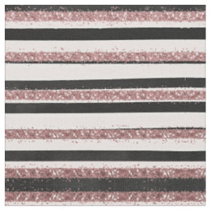 Tissu Fille Rose or rose noir Parties scintillant rayure