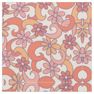 Tissu Fille rose orange rose orange Fleurs Super