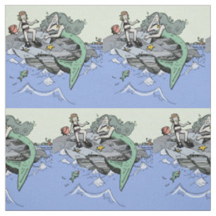 Tissu Fille sirène Été Plage Amitié Fantaisiste