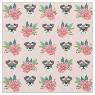 Tissu Fils roses de Schnauzer