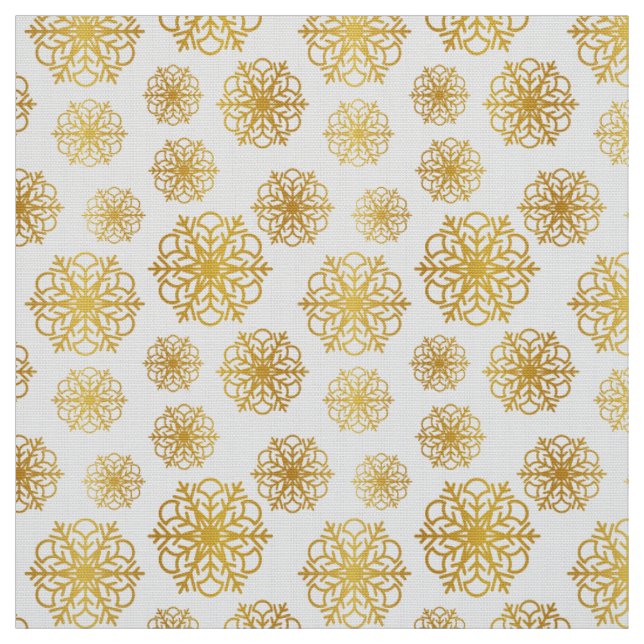 Tissu Flacon d'or sur blanc avec écailles de poisson mot (Échantillon)