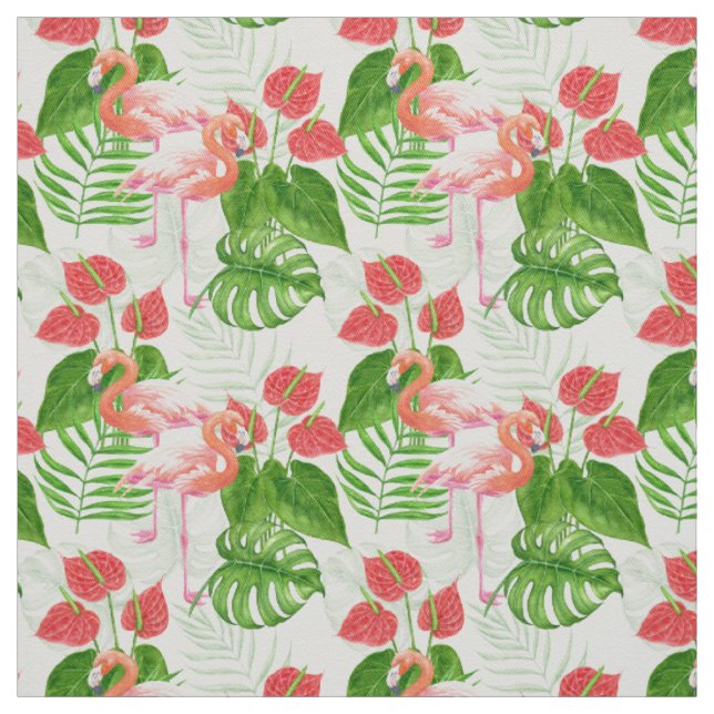 Tissu Flamant rose (Échantillon)