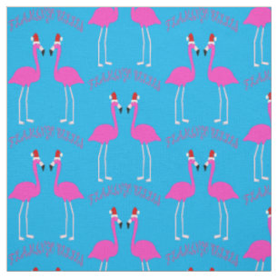 Tissu Flamants roses lesbiennes de Noël Flamant rose Bel