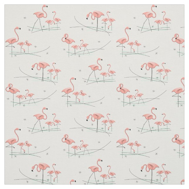 Tissu Flamants roses Ocean Multi fabric (Échantillon)